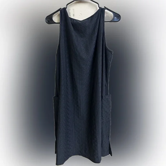 🌸5/$25🌸 BKRIVE NWOT Black Textured Dress/ Swim Cover-Up - Picture 3 of 4